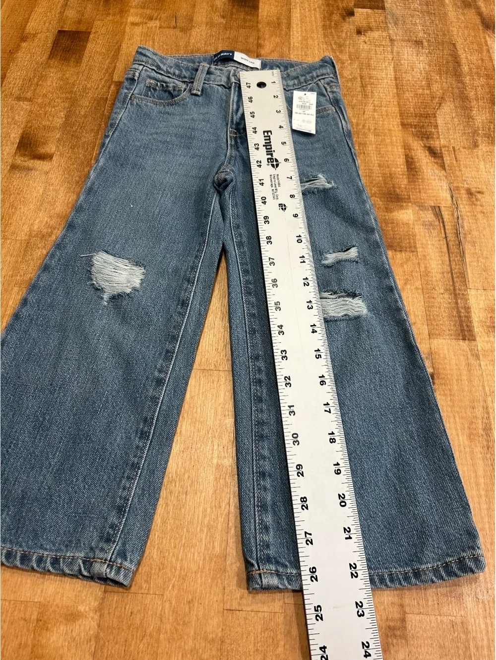Old Navy girls Kids Wide Leg Distressed Denim Jeans 4T